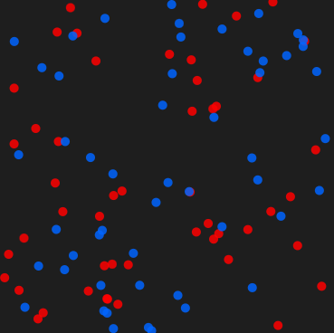 Maxwell's Demon simulation with particles and gate